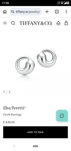 Tiffany & Co Elsa Peretti eternal circle sterling silver earrings