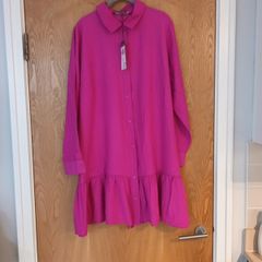 Primark  Cerise  Pink  Dress. Size 18.  B.N.W.T