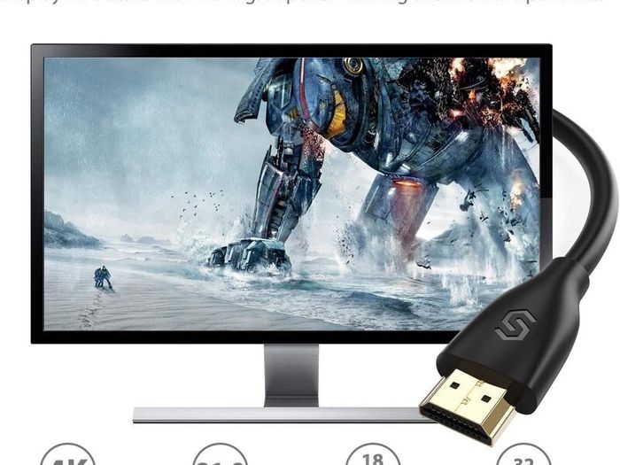 Syncwire HDMI Cable 2M HDMI Lead - Ultra High Speed 18Gbps HDMI 2.0 Cable 4K @60Hz Support Fire TV, Apple TV, Ethernet, Audio Return, Video UHD 2160p, HD 1080p, 3D, Xbox PlayStation PS5 PS4 PC - Black BRAND NEW & SEALED