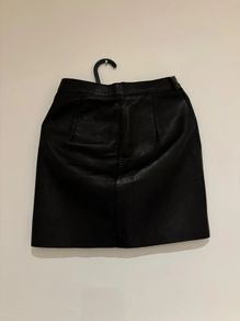 American Apparel Genuine Leather Mini Skirt Size S Made in USA S 36 8