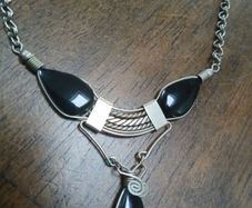 Onyx Drop Boho Necklace
