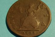 England George II  1733 FARTHING  In Fine condition