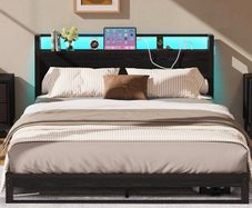 Kingsize Floor Bed Base with Charging Station