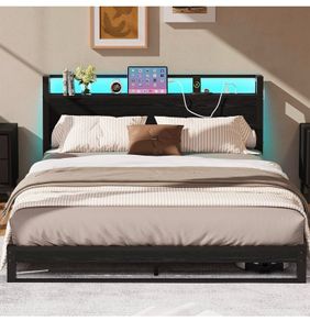 Kingsize Floor Bed Base with Charging Station