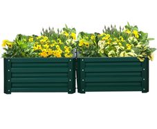 Set of Two 60 x 60cm Steel Planter Boxes - Green