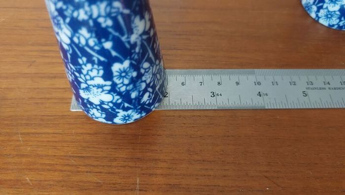 Fabulous Pair of Salt and Pepper Shakers in the Style of Burleighware "Blue Calico Pattern", but no Backstamps, Missing Stoppers