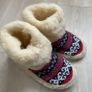 Natural wool socks / booties Image 3