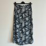 Oasis navy pattern button midi skirt - Like new Image 8