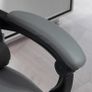 Office chair with footrest, desk chair, adjustable backrest, height-adjustable, Gray+Black+Silver Image 4
