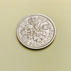 1962 Elizabeth II UK Sixpence