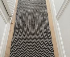 Rug black and cream