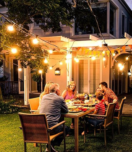 Outdoor String Lights 65.5ft Garden Festoon Light Mains Powered with 30+3 Shatterproof G40 LED Bulbs, Waterproof Hanging Patio Lighting for Indoor (FREE SHIPPING)