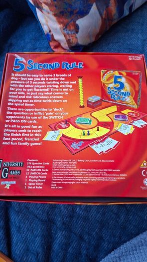 NEW 5 Second Rule Board Game