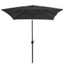 Outdoor Parasol with Metal Pole 300x200 cm Anthracite Image 4