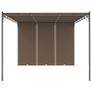 Garden Gazebo with Side Curtain 4x3x2.25 m Taupe Image 3