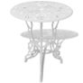 3 Piece Bistro Set Cast Aluminium White Image 4