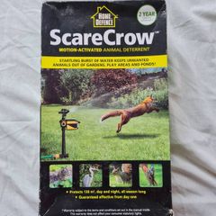 Home defence scare crow motion activated animal deterrent keeps unwanted animals out of your garden brand new