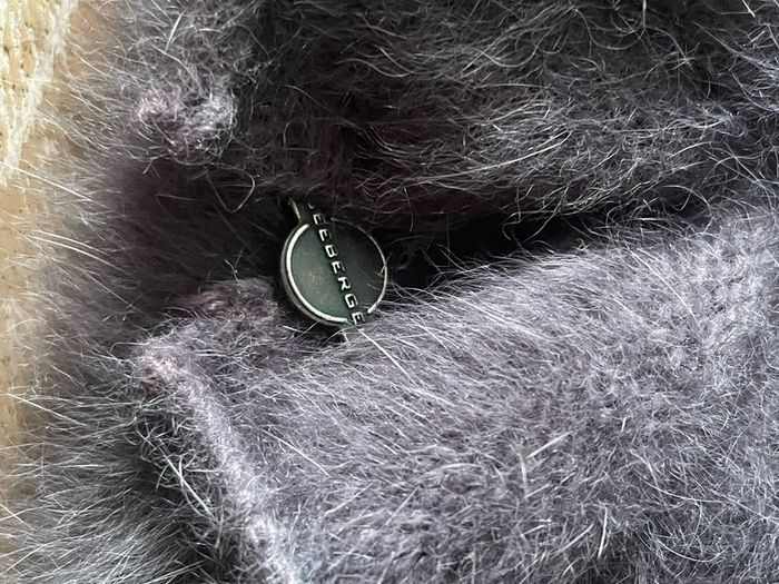 Seeberger womens Gray animal hair blend fuzzy bucket hat with a flower decoration new