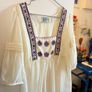 Monsoon square neck tie back blouse with crochet and cross stitch details Image 2
