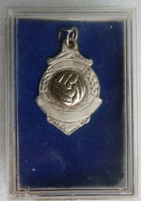 Vintage Sterling Silver Gaelic Football medal in presentation case