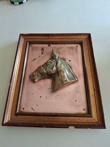 Art  - Copper and Brass Plaque  ( Red Rum)