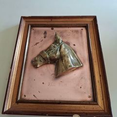 Art  - Copper and Brass Plaque  ( Red Rum)