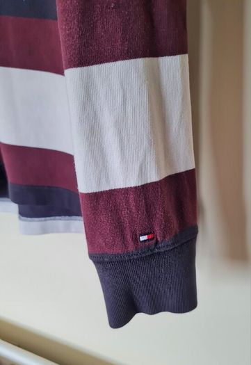 Tommy hilfiger rugby polo Size large Pit to pit 22" stripe cotton number 5 in excellent condition