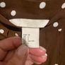 H&M premium chocolate brown &white spot pleat skirt Image 3