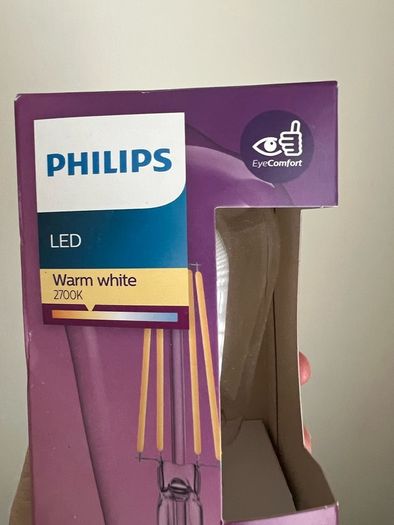 3x Philips LED warm white light bulbs