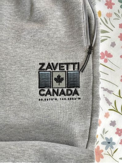 Mens Zavetti Canada Grey Cotton Joggers Large