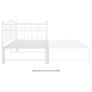 Pull-out Sofa Bed Frame White Metal 90x200 cm Image 4