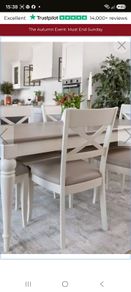2 x Dining chairs EZ Living dining chairs Bentley Designs Montreux leather seat
