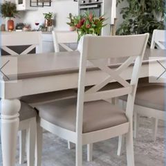 2 x Dining chairs EZ Living dining chairs Bentley Designs Montreux leather seat