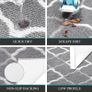 MULTIPLE SIZES AVAILABLE Hallway Runner Grey 50 x 150 cm Runner Rug for Hallway Non Slip Washable Kitchen Runner Rug Door Runner Absorbent Carpet Runners Hallway Runner Rug for Entryway Image 6