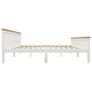 Bed Frame White Solid Pinewood 6FT Super King Image 4