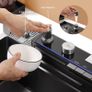 Stainless Steel Waterfall Kitchen Sink Large Single Slot Integrated With Digital Display Faucet Set Soap Dispenser Cup Washer Image 5