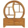 Cabinet with Yin Yang Shelf 68x26x83 cm Solid Teak Wood Image 2