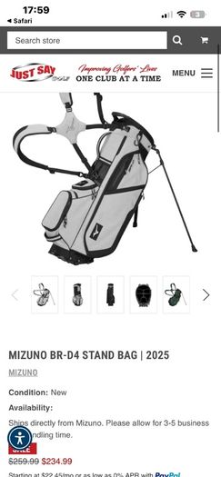 Mizuno BR-D4 Stand Bag
