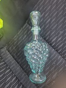 Vetreria Etrusca Mod Dep Wine Green Glass Grape Design Decanter 500ml vtg glasses & grape glass dispenser