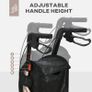 3 Wheel Rollator, Lightweight Aluminium Tri Walker with Adjustable Handle, Storage Bag and Dual Brakes, Folding Mobility Walking Aid for Elderly, Handicapped, 5.3kg, Gold Image 5