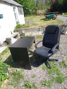 office desk and  chair