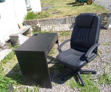office desk and  chair