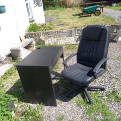 office desk and  chair
