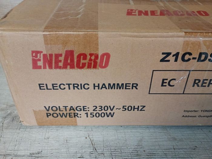 ENEACRO SDS-Plus Hammer Drill, 1500 W 6 Joule Demolition Hammer 6 Variable Speed 0-920 rpm with 4 Functions, Anti-Vibration Handle