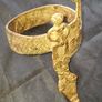 Rare Bronze Genuine Antique Arm Bracelet, Protectors of Family and Culture, Snakes are ambivalent, representing both day, light, good, but also symbolizing the Forces of Darkness, Evil, and Witchcraft Sorcery. Image 2