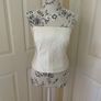 Vintage Flores & Flores Cream Textured Bustier Top-Size 10 Image 2
