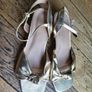 Gold color high heels sandals 40,5 size Image 4