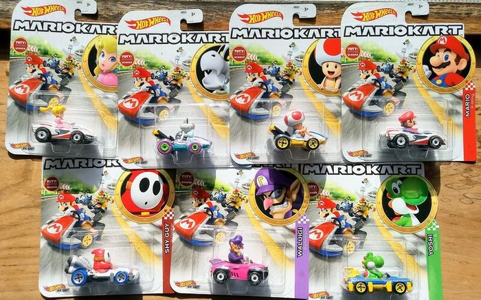 Hot Wheels Mariokart Complete 7pc Series