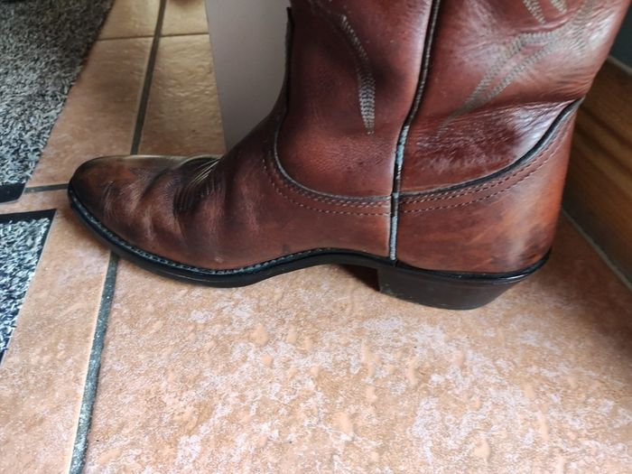 RARE Vintage Harley-Davidson Brown Leather Cowboy Boots Men's Size UK 10