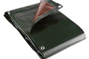 Heavy Grade 250gsm tarpaulin Green/Brown waterproof cover camping car turf cover